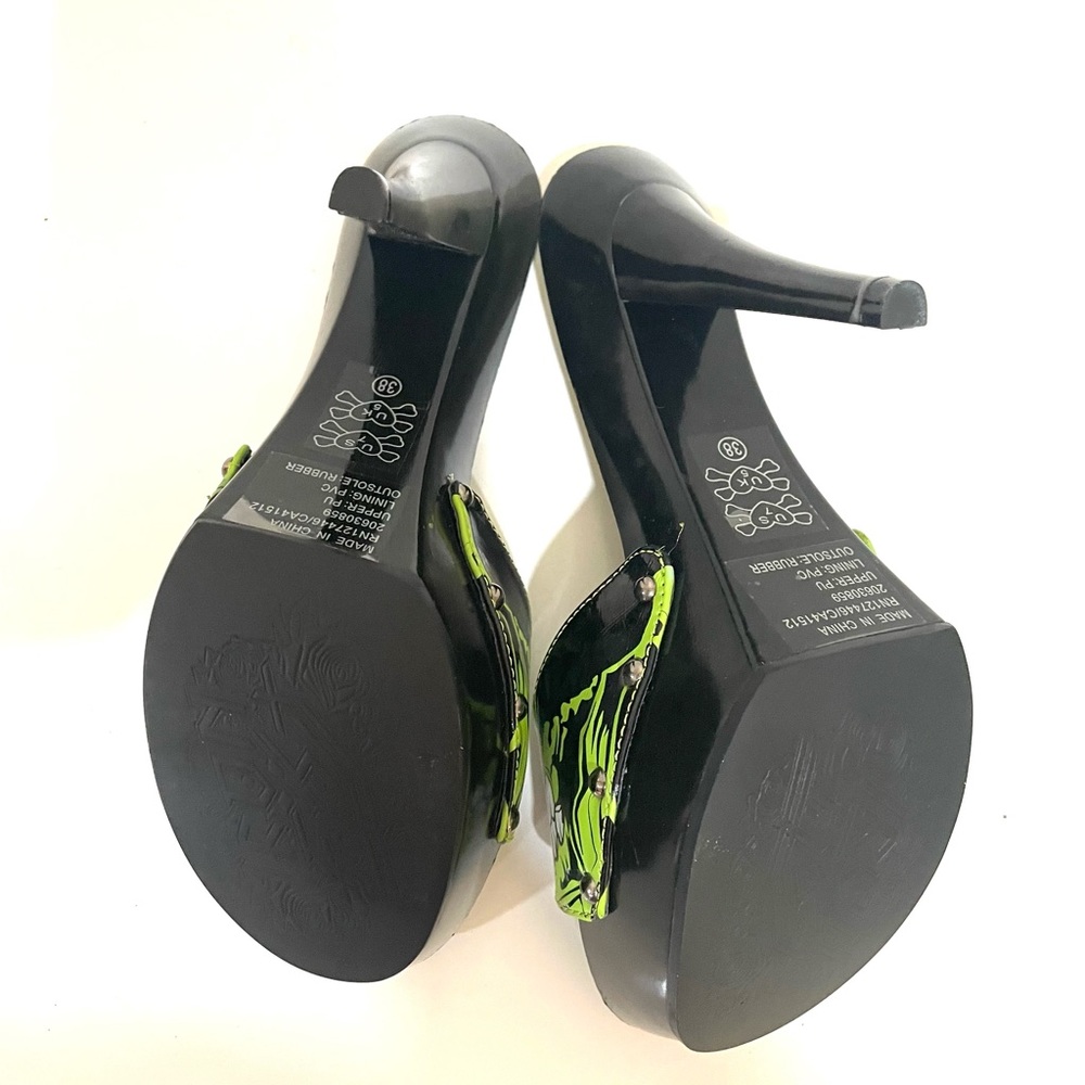 Iron Fist Green and Black Zombie Heels - Picture 9 of 13